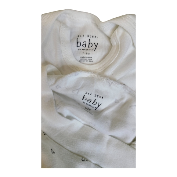 Rae Dunn Baby (2) Short Rompers (1) Outfit 0-3M I Stole Grandma's Heart - Picture 8 of 9